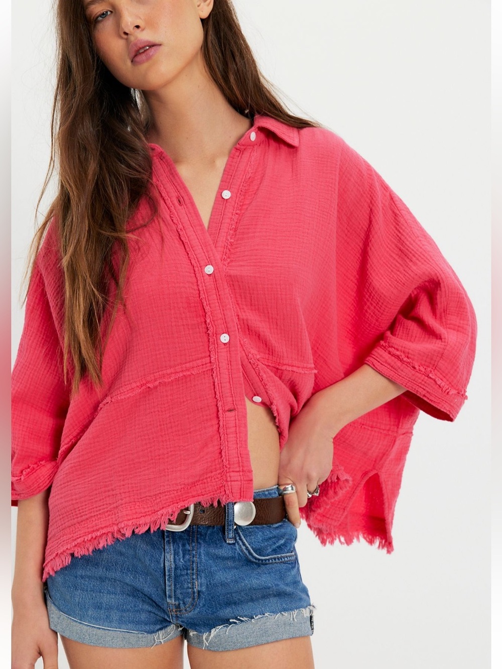 NWT Free People Happy Days Top in Tart Berry
